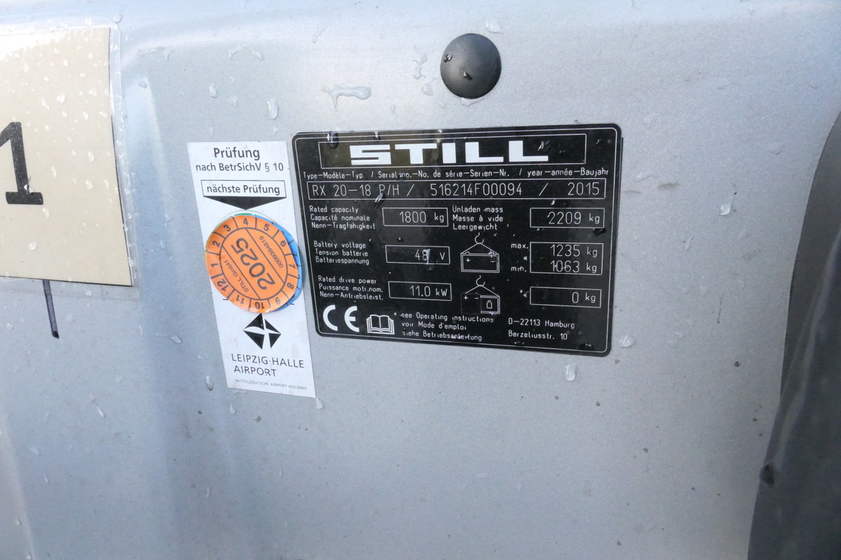 트럭 장착 지게차 STILL RX 20-18P/H 4-RAD DUPLEX Lange Gabeln! : 사진 11 트럭 장착 지게차 STILL RX 20-18P/H 4-RAD DUPLEX Lange Gabeln! : 사진 11