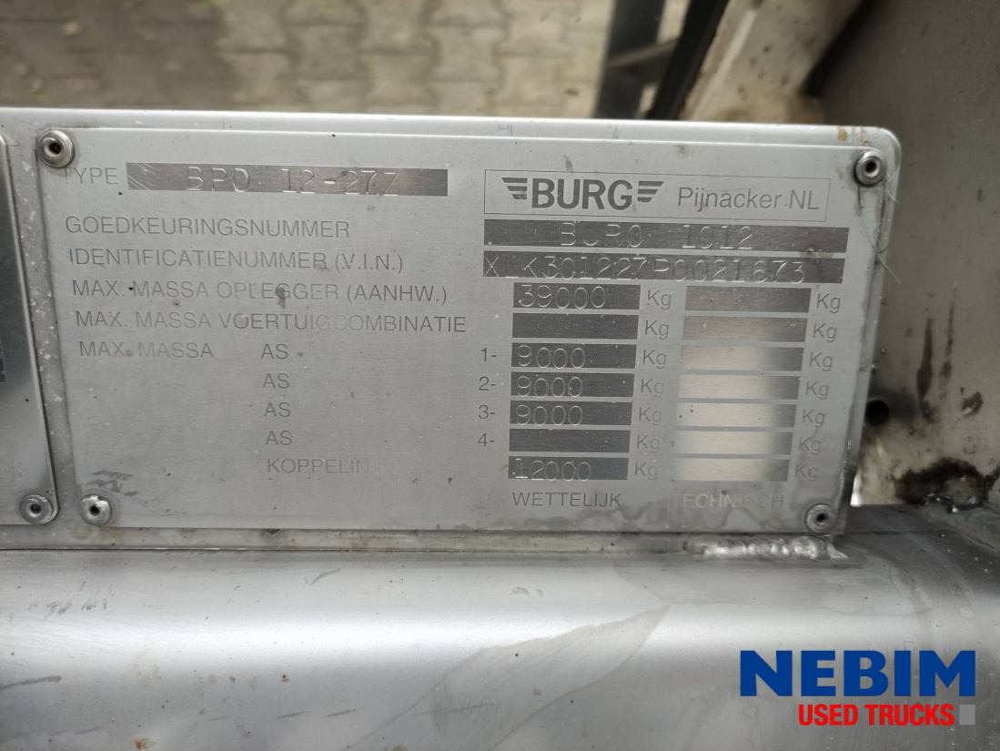 Burg Bpdo 12-27 Z - 26930Ltr - 유조 세미 트레일러 : 사진 4 Burg Bpdo 12-27 Z - 26930Ltr - 유조 세미 트레일러 : 사진 4