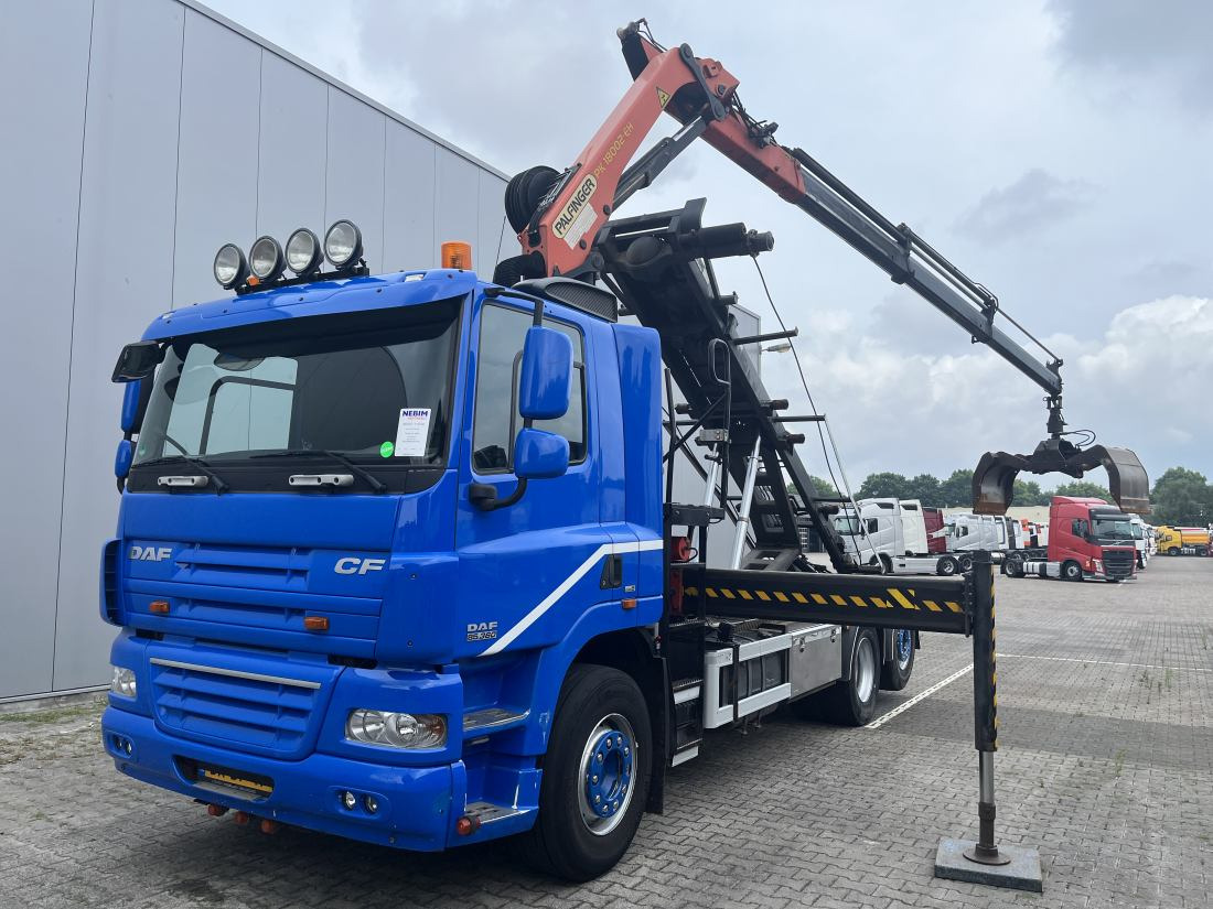 DAF CF 85.360 6x2 NCH cable system - Palfinger PK 18002 - 컨테이너 운반 장치/ 스와프 보디 트럭, 크레인 트럭 : 사진 1 DAF CF 85.360 6x2 NCH cable system - Palfinger PK 18002 - 컨테이너 운반 장치/ 스와프 보디 트럭, 크레인 트럭 : 사진 1