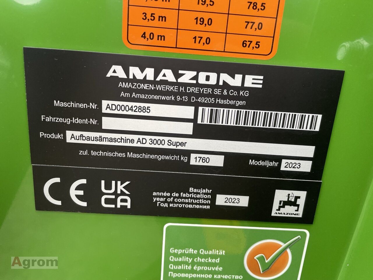Amazone KE 3002-190 / AD 3000 Super - 파종기 : 사진 5 Amazone KE 3002-190 / AD 3000 Super - 파종기 : 사진 5