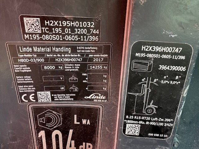 LINDE H80D-03/900 CABIN - 디젤 지게차 : 사진 2 LINDE H80D-03/900 CABIN - 디젤 지게차 : 사진 2