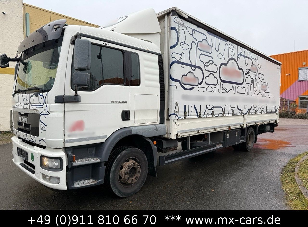 MAN TGM 12.250 Pritsche Plane LBW Schlafkabine Autom - 커튼사이더 트럭 : 사진 1 MAN TGM 12.250 Pritsche Plane LBW Schlafkabine Autom - 커튼사이더 트럭 : 사진 1