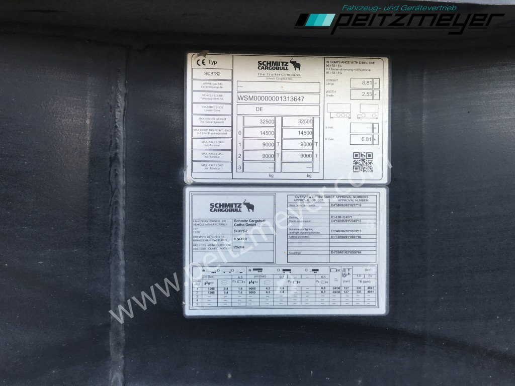 덤프 세미 트레일러 SCHMITZ 2 Achs Kippauflieger SCB S 2 Stahl/Stahl : 사진 14
