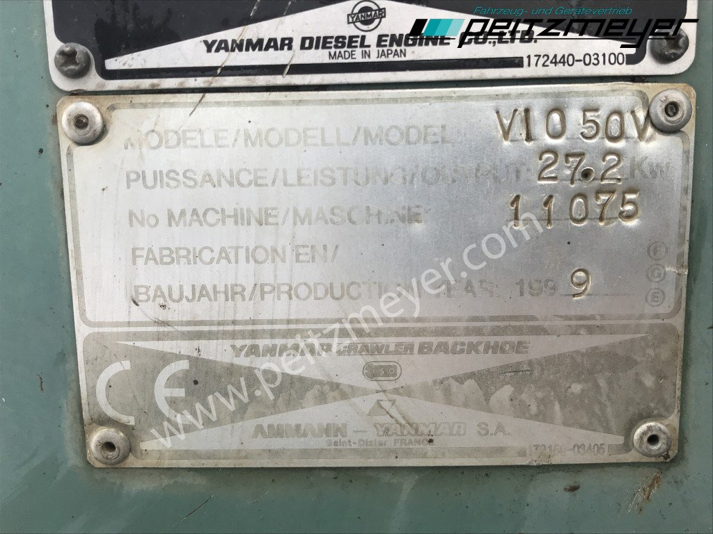 미니 굴삭기 YANMAR MINIBAGGER VIO 50 V hydr. Schwenklöffel : 사진 12