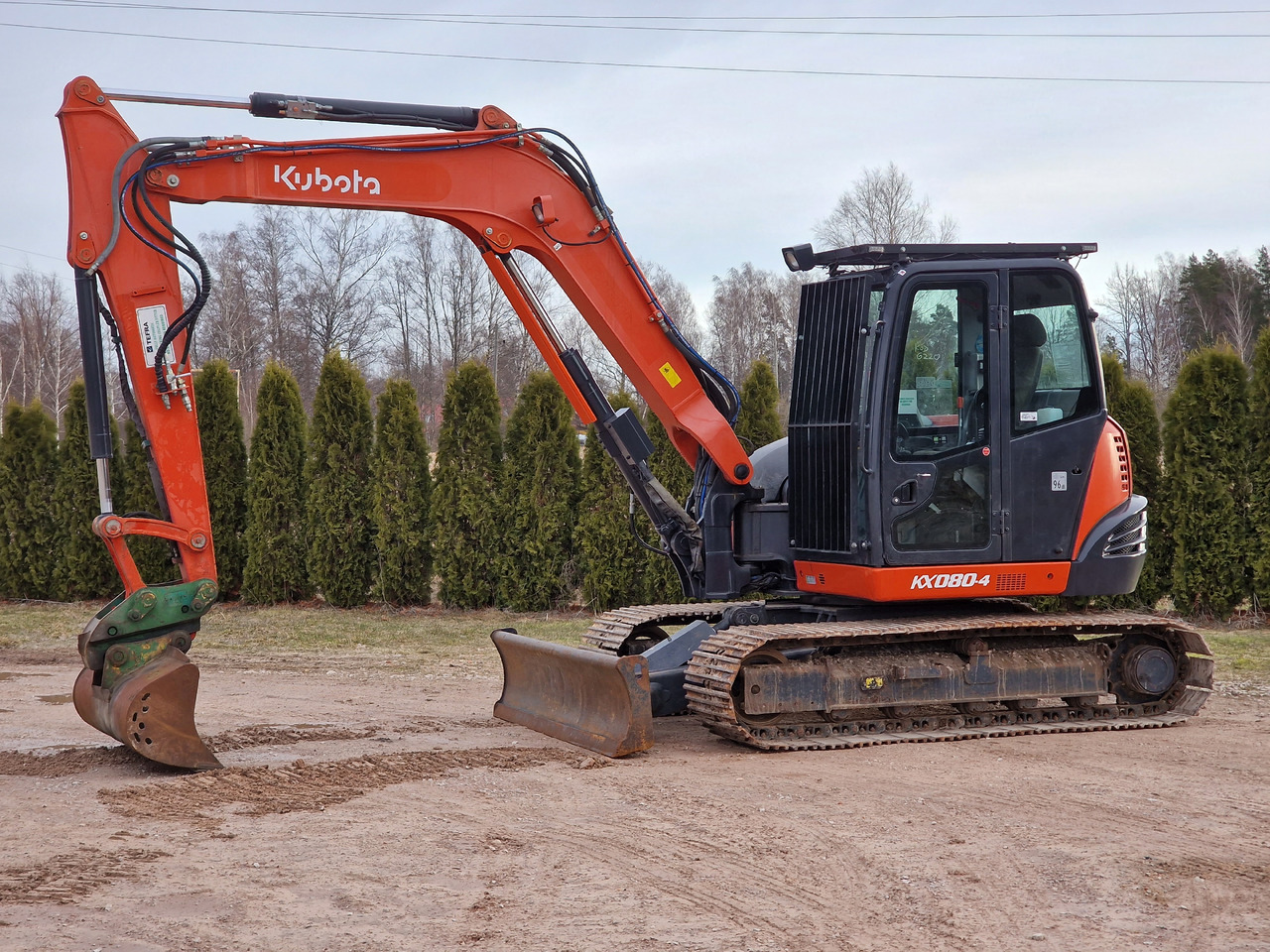 KUBOTA KX080-4. Metal tracks. - 미니 굴삭기 : 사진 2 KUBOTA KX080-4. Metal tracks. - 미니 굴삭기 : 사진 2