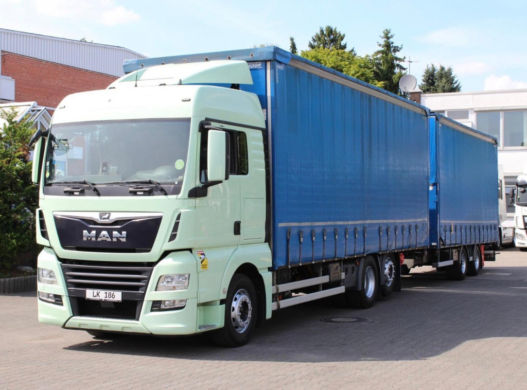 MAN TGX 26.460 Retarder Jumbo-Zug 120M3 Durchlade - 커튼사이더 트럭 : 사진 1 MAN TGX 26.460 Retarder Jumbo-Zug 120M3 Durchlade - 커튼사이더 트럭 : 사진 1