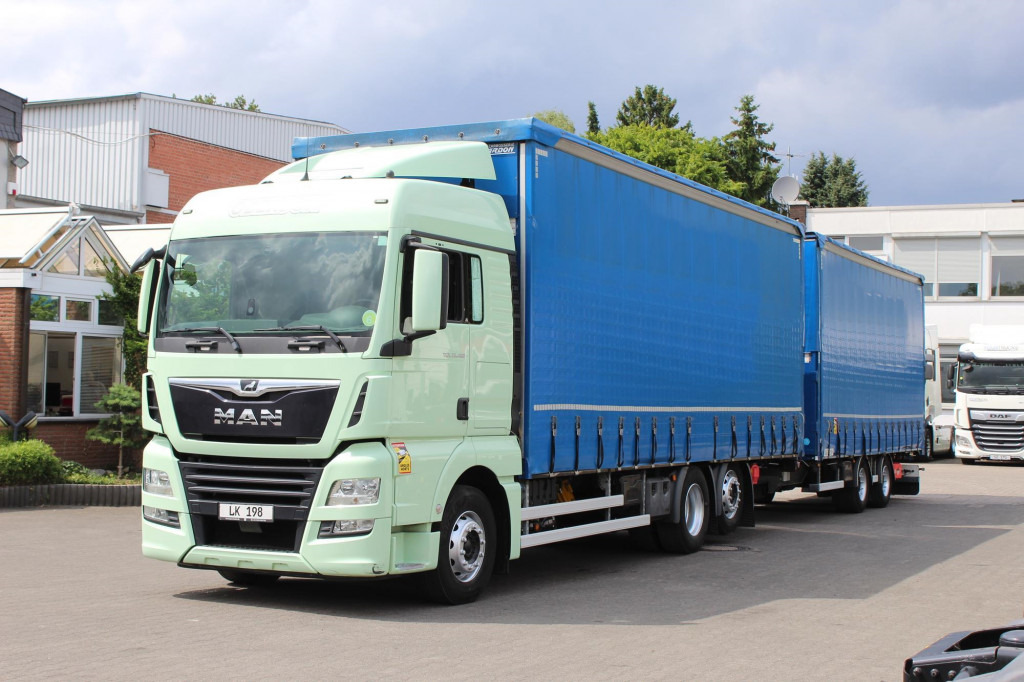 MAN TGX 26.460 Retarder Jumbo-Zug 120M3 Durchlade - 커튼사이더 트럭 : 사진 1 MAN TGX 26.460 Retarder Jumbo-Zug 120M3 Durchlade - 커튼사이더 트럭 : 사진 1