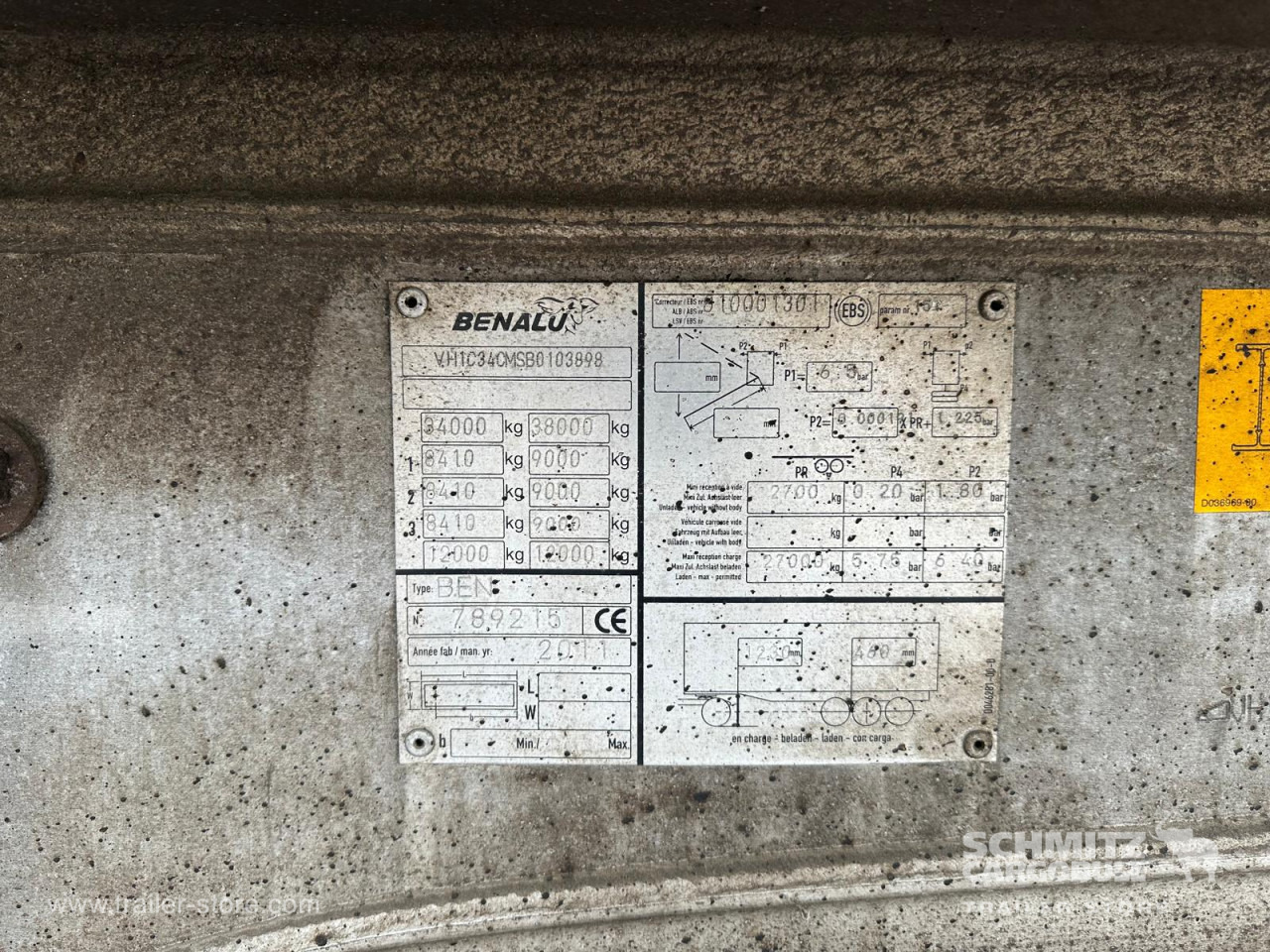 BENALU Tipper Alu-square sided body 24m³ - 덤프 세미 트레일러 : 사진 4 BENALU Tipper Alu-square sided body 24m³ - 덤프 세미 트레일러 : 사진 4