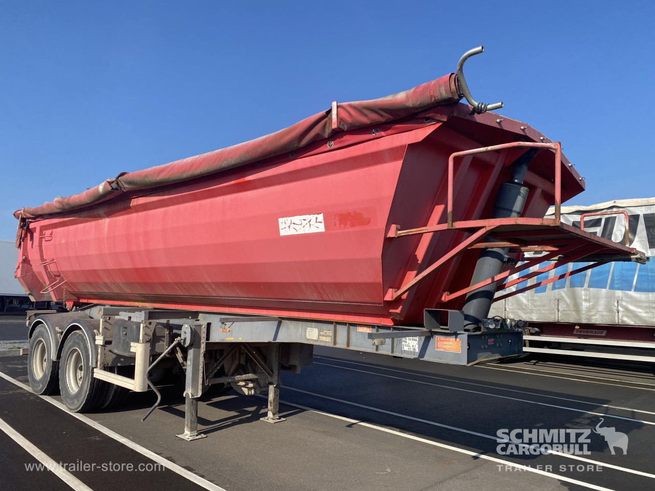 Tipper Steel half pipe body 91m³ - 덤프 세미 트레일러 : 사진 1 Tipper Steel half pipe body 91m³ - 덤프 세미 트레일러 : 사진 1