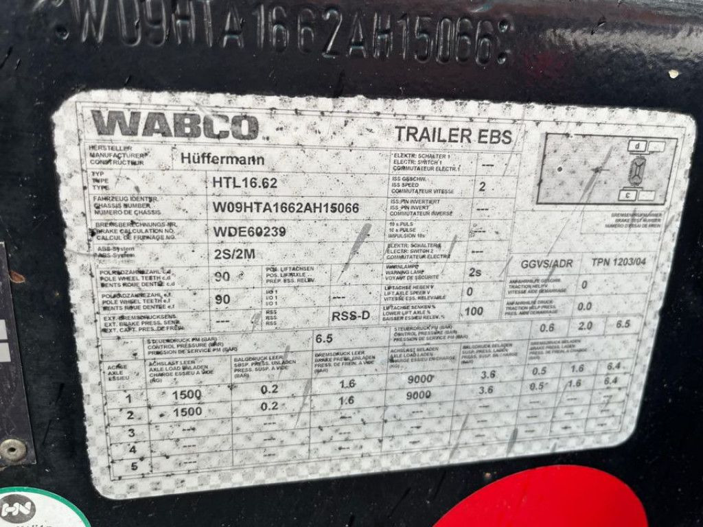 트레일러 Hüffermann 2-achs Abrollanhänger HTA 16.62 Containeranhänge : 사진 8