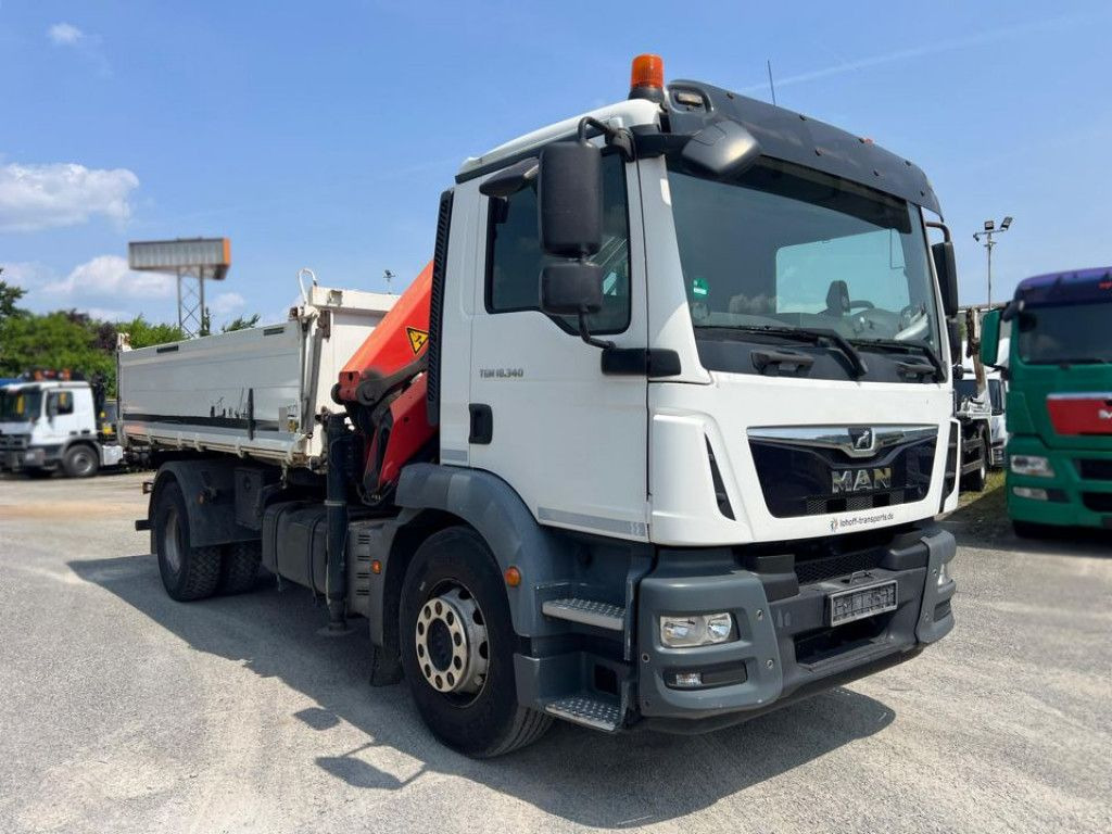MAN TG-M 18.340 4x2 2-Achs Kipper Kran Palf. PK 130 - 덤프트럭, 크레인 트럭 : 사진 2 MAN TG-M 18.340 4x2 2-Achs Kipper Kran Palf. PK 130 - 덤프트럭, 크레인 트럭 : 사진 2
