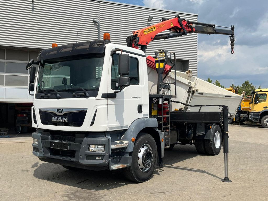 MAN TG-M 18.340 4x2 2-Achs Kipper Kran Palf. PK 130 - 덤프트럭, 크레인 트럭 : 사진 1 MAN TG-M 18.340 4x2 2-Achs Kipper Kran Palf. PK 130 - 덤프트럭, 크레인 트럭 : 사진 1