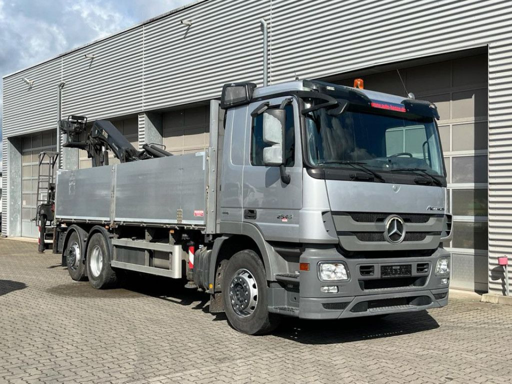Mercedes-Benz Actros 2546 L 6x2 Pritsche Heckkran Hiab 288 6x - 드롭사이드/ 플랫베드 트럭, 크레인 트럭 : 사진 2 Mercedes-Benz Actros 2546 L 6x2 Pritsche Heckkran Hiab 288 6x - 드롭사이드/ 플랫베드 트럭, 크레인 트럭 : 사진 2