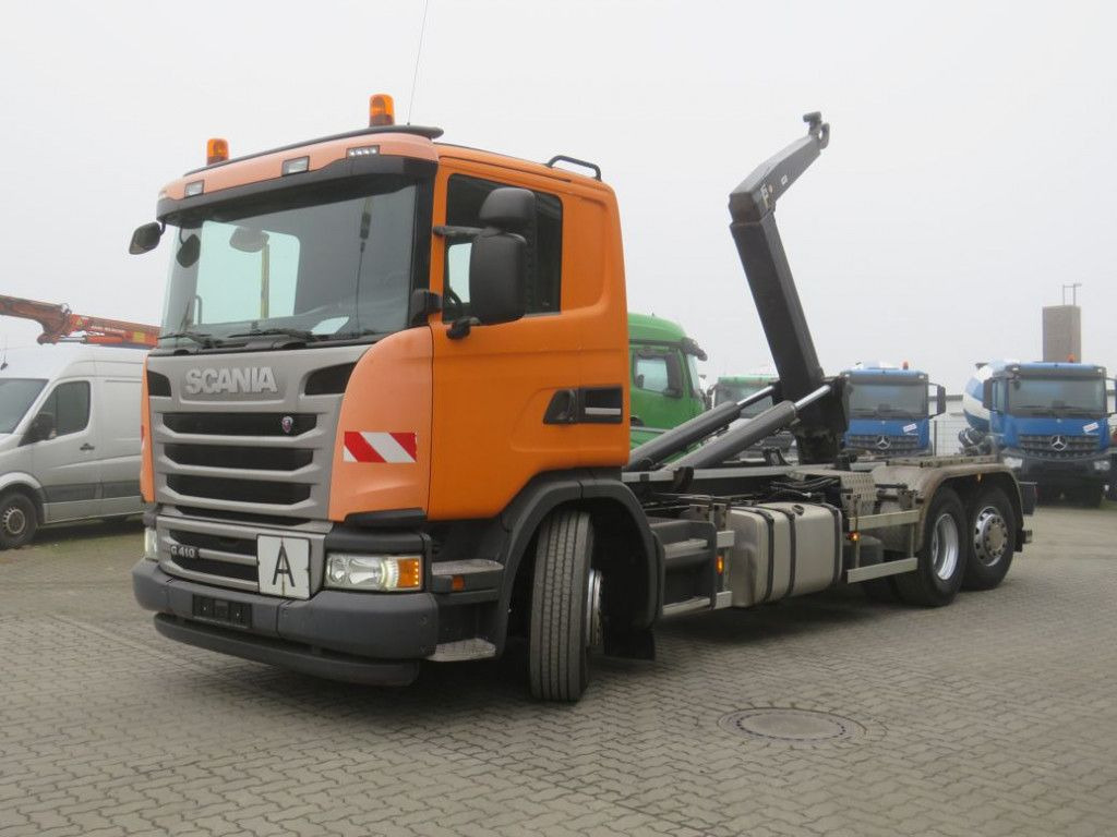 Scania G 410 LB 6x2*4HNA Abrollkipper Lift+Lenkachse 28 - 후크 리프트 트럭 : 사진 1 Scania G 410 LB 6x2*4HNA Abrollkipper Lift+Lenkachse 28 - 후크 리프트 트럭 : 사진 1