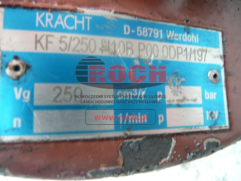 KRACHT KF5/250H10BP000DP1/197 - 유압 펌프 : 사진 2 KRACHT KF5/250H10BP000DP1/197 - 유압 펌프 : 사진 2