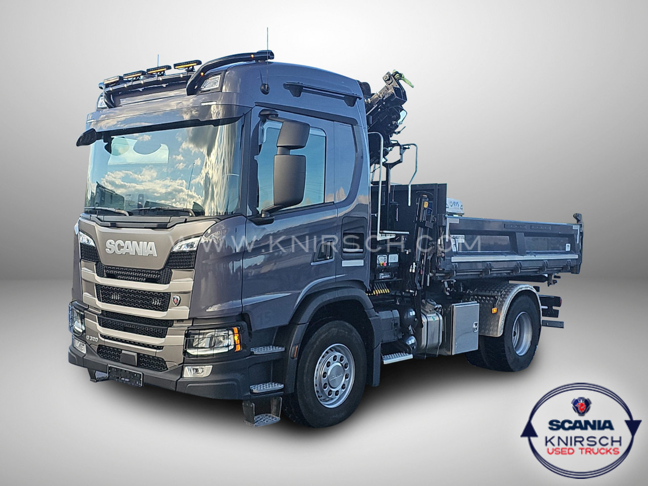 SCANIA G 320 B4x2NA 3-Seitenkipper Dautel mit Kran Hiab - 덤프 밴 : 사진 1 SCANIA G 320 B4x2NA 3-Seitenkipper Dautel mit Kran Hiab - 덤프 밴 : 사진 1