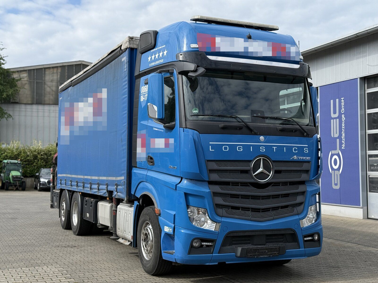 Mercedes-Benz Actros 6x2 Pritsche Kran Palfinger PK34002 + JIB - 커튼사이더 트럭, 크레인 트럭 : 사진 1 Mercedes-Benz Actros 6x2 Pritsche Kran Palfinger PK34002 + JIB - 커튼사이더 트럭, 크레인 트럭 : 사진 1