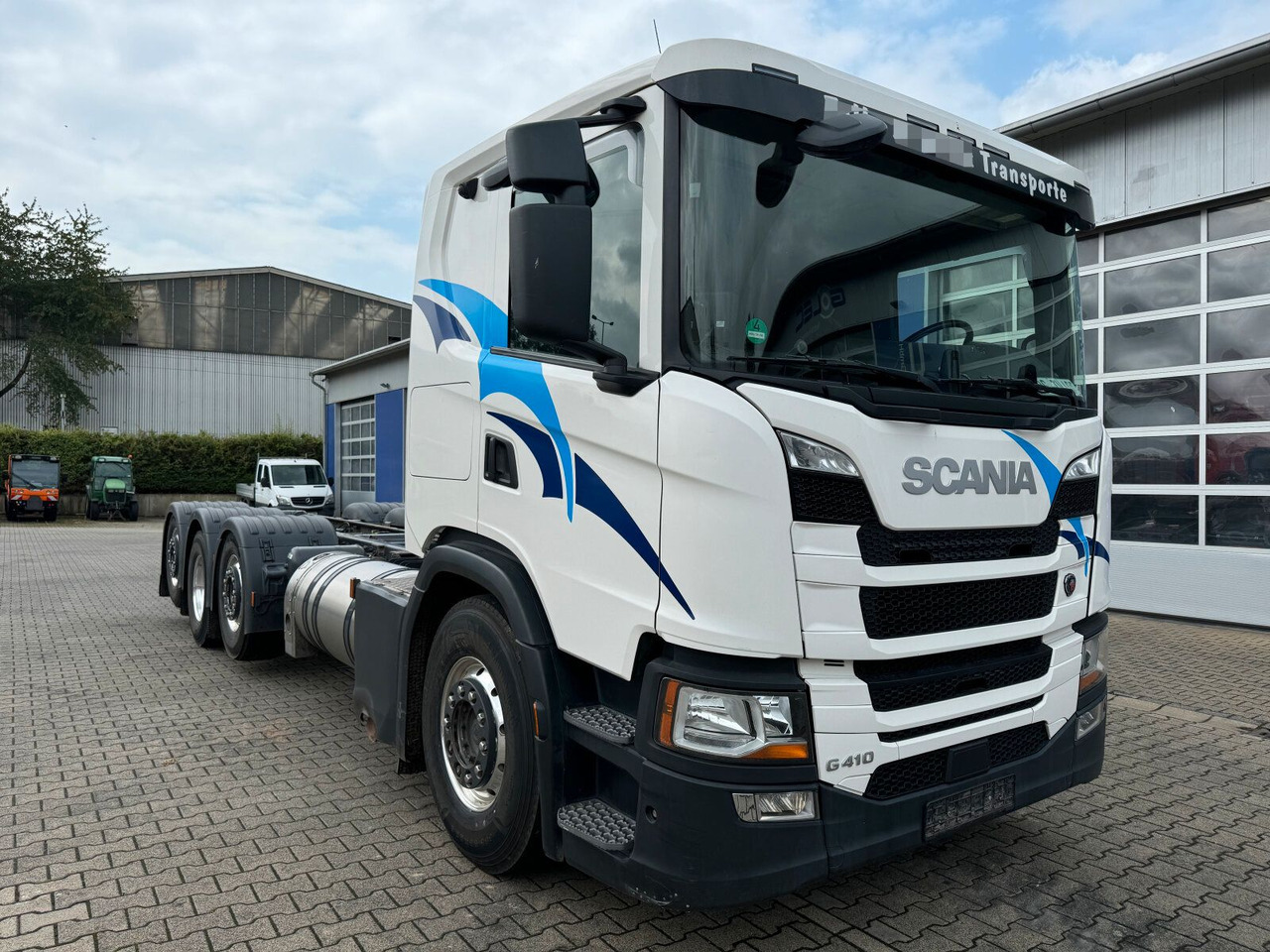 Scania G 410 B8x2*6 NB LNG Fahrgestell Nebenantrieb - 유조트럭, 크레인 트럭 : 사진 1 Scania G 410 B8x2*6 NB LNG Fahrgestell Nebenantrieb - 유조트럭, 크레인 트럭 : 사진 1