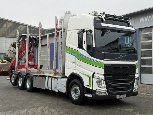 Volvo FH 510 8x4 Holztransporter Kran PENZ *Anhänger - 목재 트럭, 크레인 트럭 : 사진 1 Volvo FH 510 8x4 Holztransporter Kran PENZ *Anhänger - 목재 트럭, 크레인 트럭 : 사진 1