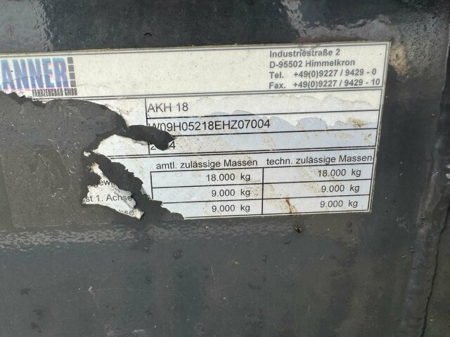 ZANNER AHK 18 Holzanhänger 2 Achse 3350kg - 목재 트레일러 : 사진 2 ZANNER AHK 18 Holzanhänger 2 Achse 3350kg - 목재 트레일러 : 사진 2