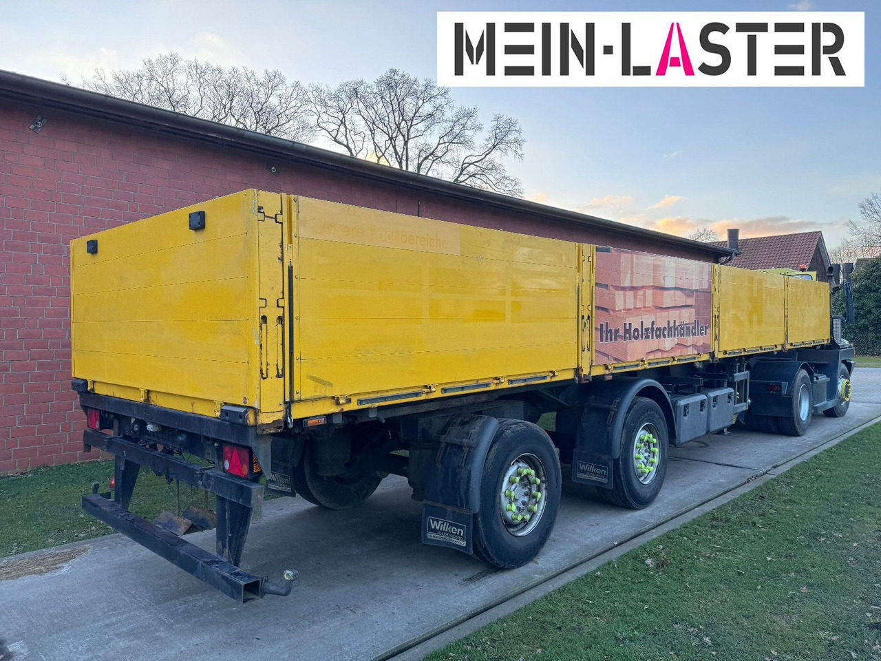 Ackermann Baustoffpritsche 11.5-13 m Lenkachse NL 19t - 드롭사이드/ 플랫베드 세미 트레일러 : 사진 5 Ackermann Baustoffpritsche 11.5-13 m Lenkachse NL 19t - 드롭사이드/ 플랫베드 세미 트레일러 : 사진 5