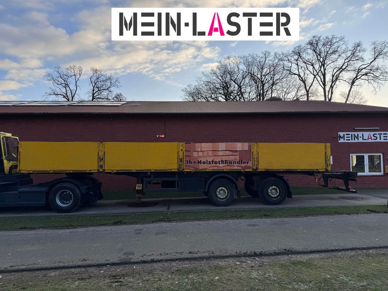 Ackermann Baustoffpritsche 11.5-13 m Lenkachse NL 19t - 드롭사이드/ 플랫베드 세미 트레일러 : 사진 4 Ackermann Baustoffpritsche 11.5-13 m Lenkachse NL 19t - 드롭사이드/ 플랫베드 세미 트레일러 : 사진 4