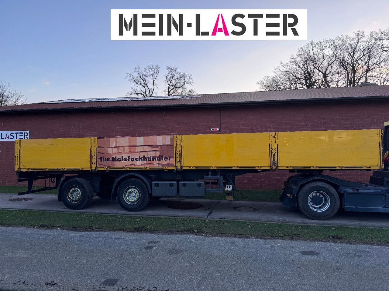 Ackermann Baustoffpritsche 11.5-13 m Lenkachse NL 19t - 드롭사이드/ 플랫베드 세미 트레일러 : 사진 3 Ackermann Baustoffpritsche 11.5-13 m Lenkachse NL 19t - 드롭사이드/ 플랫베드 세미 트레일러 : 사진 3