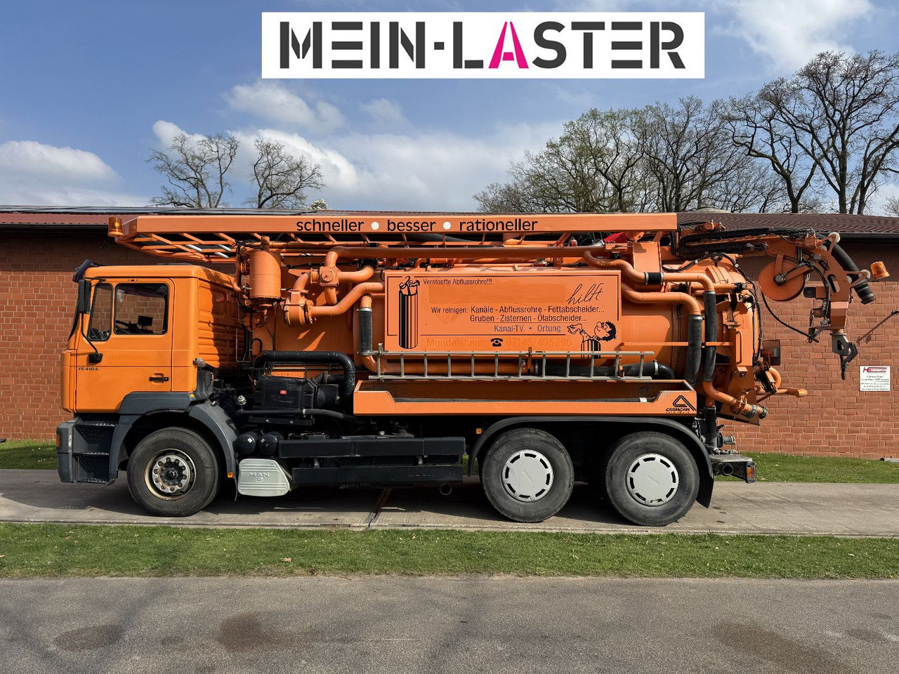 MAN FE 410 Assmann Saug HD Spüler Recycling + FB. - 진공 흡입 트럭 : 사진 4 MAN FE 410 Assmann Saug HD Spüler Recycling + FB. - 진공 흡입 트럭 : 사진 4