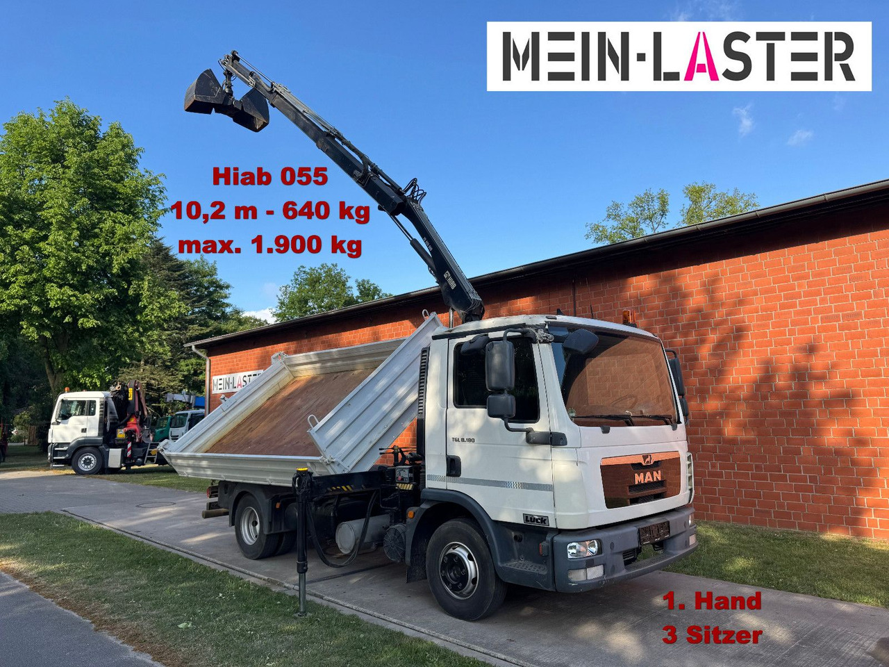 MAN TGL 8.180 3 S-Kipper Hiab 55 D *10,2 m - 640 kg - 덤프 밴 : 사진 1 MAN TGL 8.180 3 S-Kipper Hiab 55 D *10,2 m - 640 kg - 덤프 밴 : 사진 1