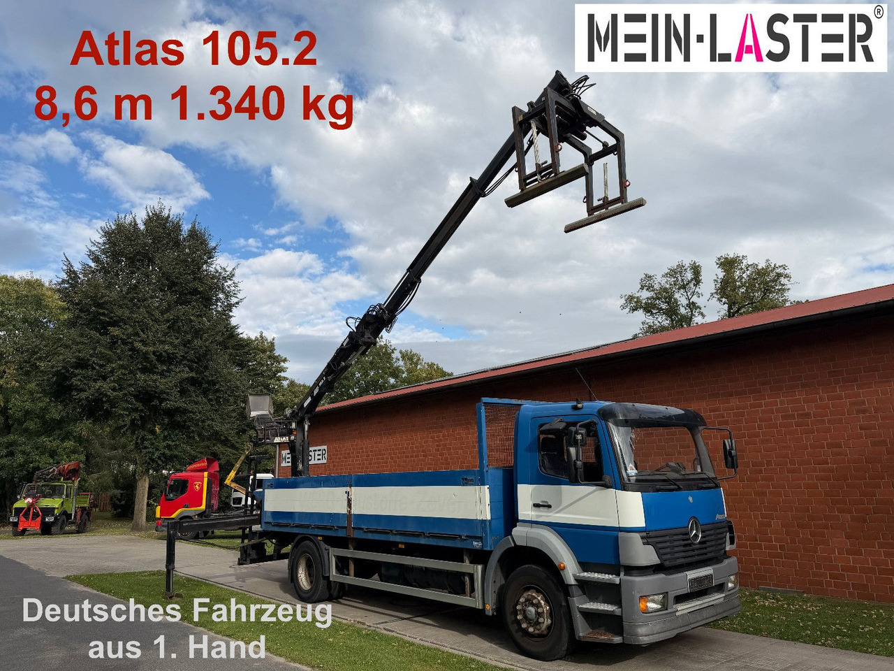 Mercedes-Benz 1823 Atego Atlas 105.2 1.Hand nur 226.000 km - 드롭사이드/ 플랫베드 트럭, 크레인 트럭 : 사진 1 Mercedes-Benz 1823 Atego Atlas 105.2 1.Hand nur 226.000 km - 드롭사이드/ 플랫베드 트럭, 크레인 트럭 : 사진 1
