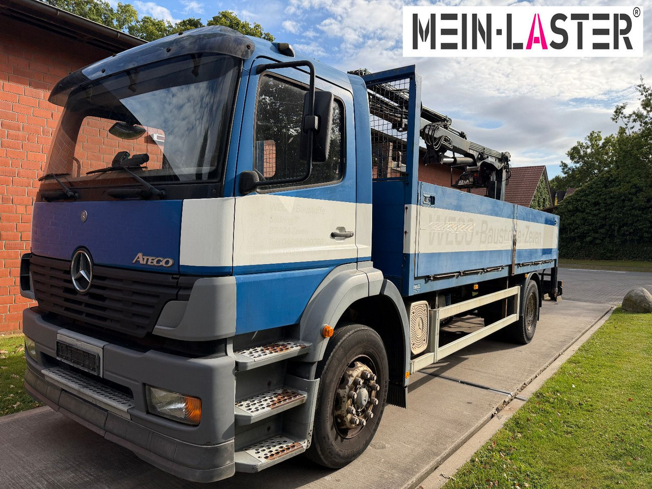 Mercedes-Benz 1823 Atego Atlas 105.2 1.Hand nur 226.000 km - 드롭사이드/ 플랫베드 트럭, 크레인 트럭 : 사진 2 Mercedes-Benz 1823 Atego Atlas 105.2 1.Hand nur 226.000 km - 드롭사이드/ 플랫베드 트럭, 크레인 트럭 : 사진 2