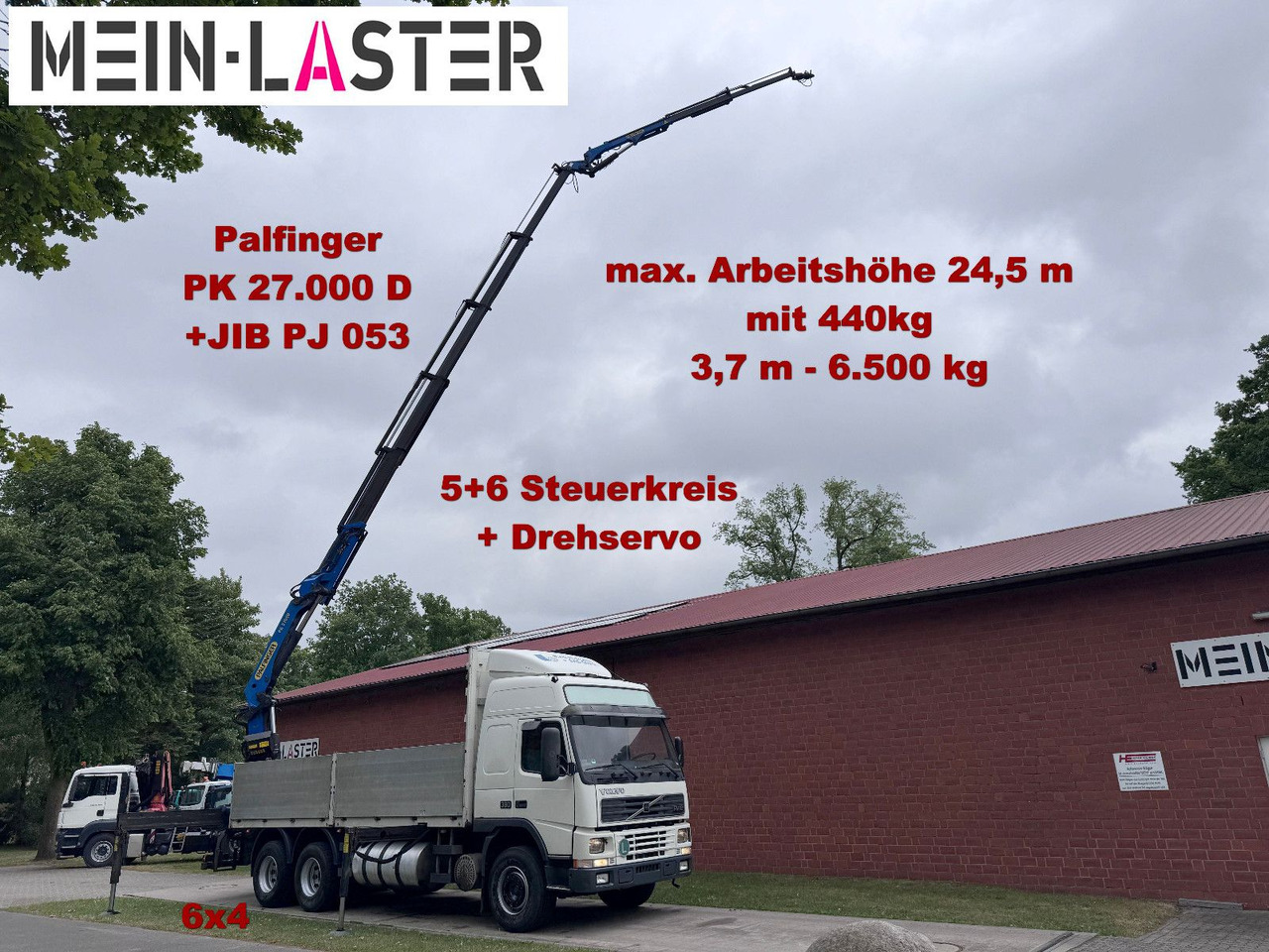Volvo FM12 380 PK 27000D 24,5m 5+6 Deutscher LKW - 크레인 트럭 : 사진 1 Volvo FM12 380 PK 27000D 24,5m 5+6 Deutscher LKW - 크레인 트럭 : 사진 1