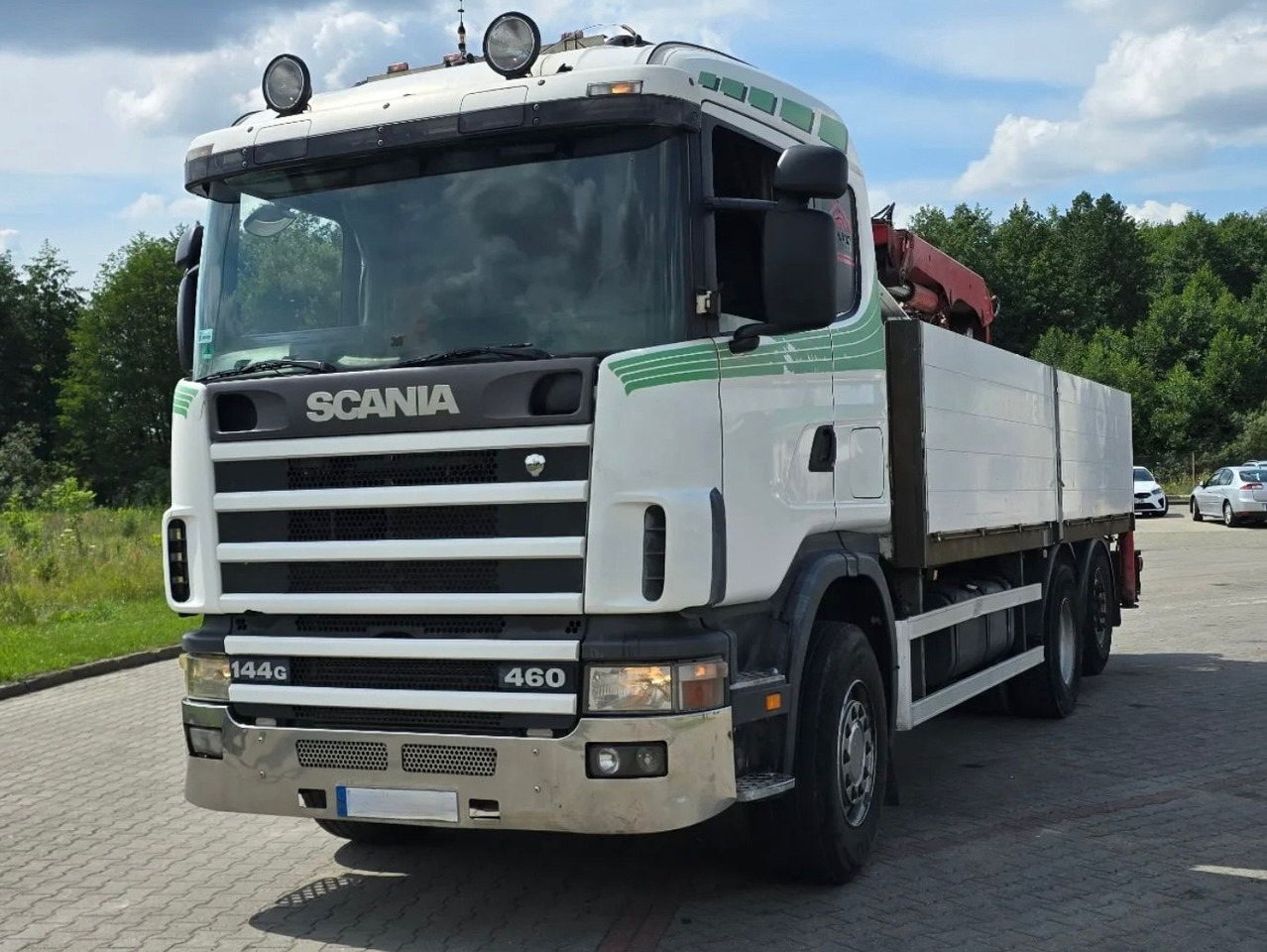 SCANIA 144.460 - 드롭사이드/ 플랫베드 트럭, 크레인 트럭 : 사진 2 SCANIA 144.460 - 드롭사이드/ 플랫베드 트럭, 크레인 트럭 : 사진 2