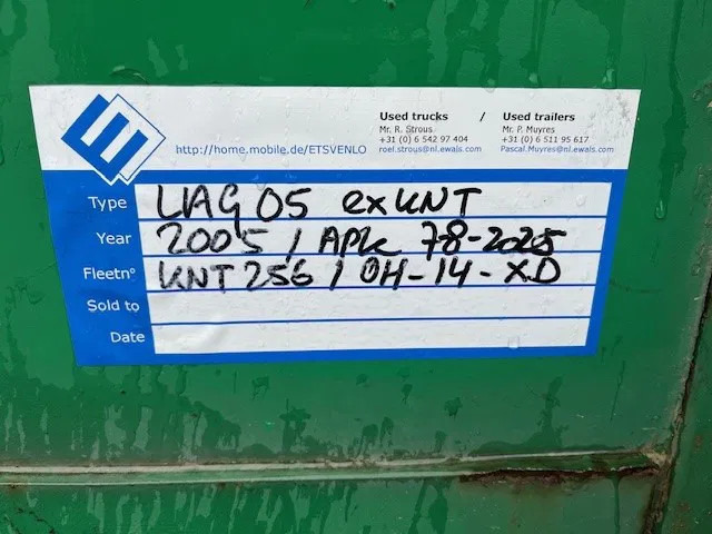 LAG 2X 2005 LAG SCHUIFZEIL TRAILER met kooiaap uitvoering - 밀폐형 박스 세미 트레일러 : 사진 2 LAG 2X 2005 LAG SCHUIFZEIL TRAILER met kooiaap uitvoering - 밀폐형 박스 세미 트레일러 : 사진 2