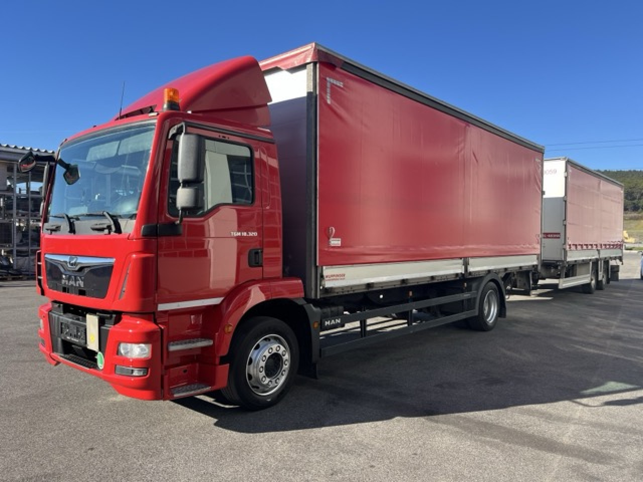 커튼사이더 트럭 MAN TGM 18.320 4x2 BL Durchladbar - mit Tandemhänger : 사진 8