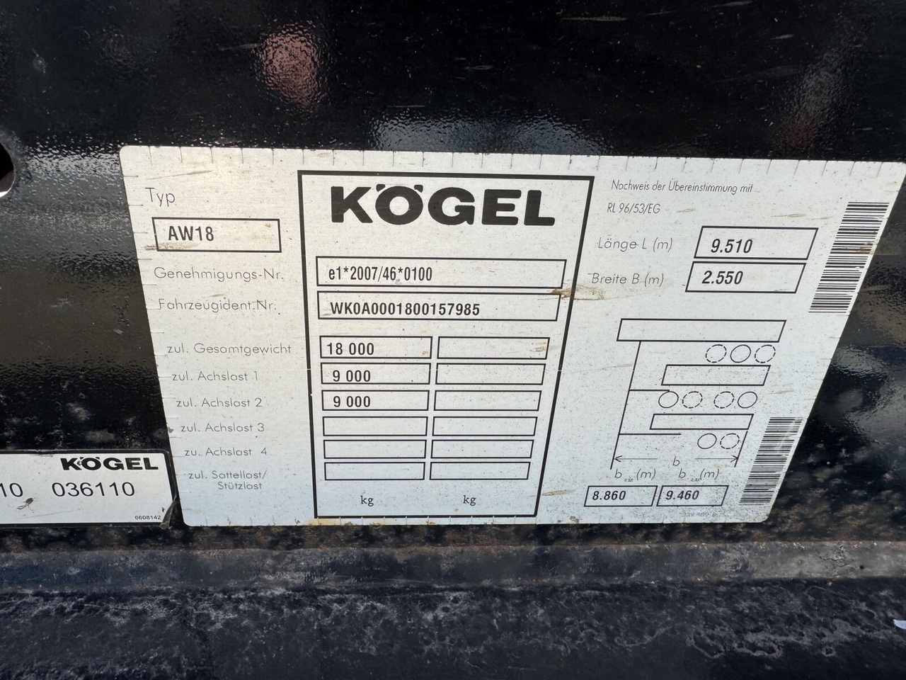Kögel AW 18 AW 18 - 컨테이너 운반 장치/ 스와프 보디 트레일러 : 사진 2 Kögel AW 18 AW 18 - 컨테이너 운반 장치/ 스와프 보디 트레일러 : 사진 2