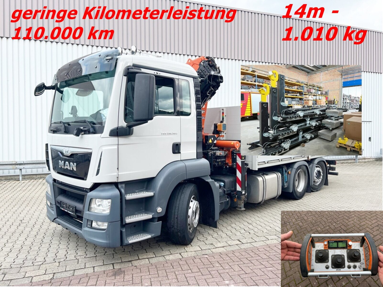 MAN TGS 26.360/400 6x2-4 BL TGS 26.360/400 6x2-4 BL, Lenk-/Lift, Kran Atlas AK 206.3E A5, Funk - 후크 리프트 트럭, 크레인 트럭 : 사진 1 MAN TGS 26.360/400 6x2-4 BL TGS 26.360/400 6x2-4 BL, Lenk-/Lift, Kran Atlas AK 206.3E A5, Funk - 후크 리프트 트럭, 크레인 트럭 : 사진 1