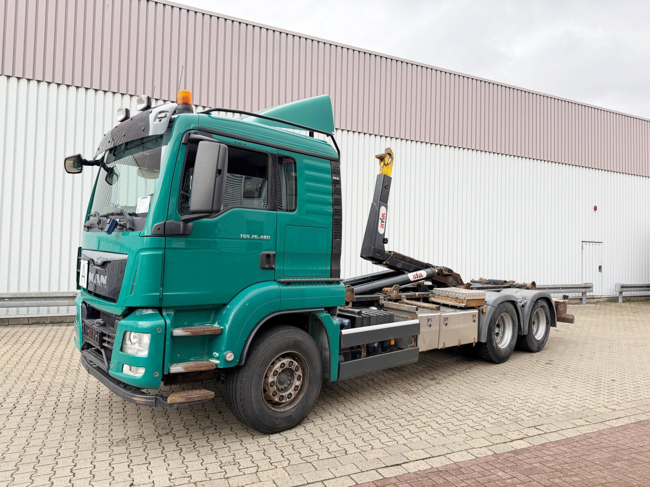 MAN TGS 26.480 6x4 BL TGS 26.480 6x4 BL, Motorabtrieb, Navi, Intarder, Hyva 20.60 S - 후크 리프트 트럭 : 사진 1 MAN TGS 26.480 6x4 BL TGS 26.480 6x4 BL, Motorabtrieb, Navi, Intarder, Hyva 20.60 S - 후크 리프트 트럭 : 사진 1