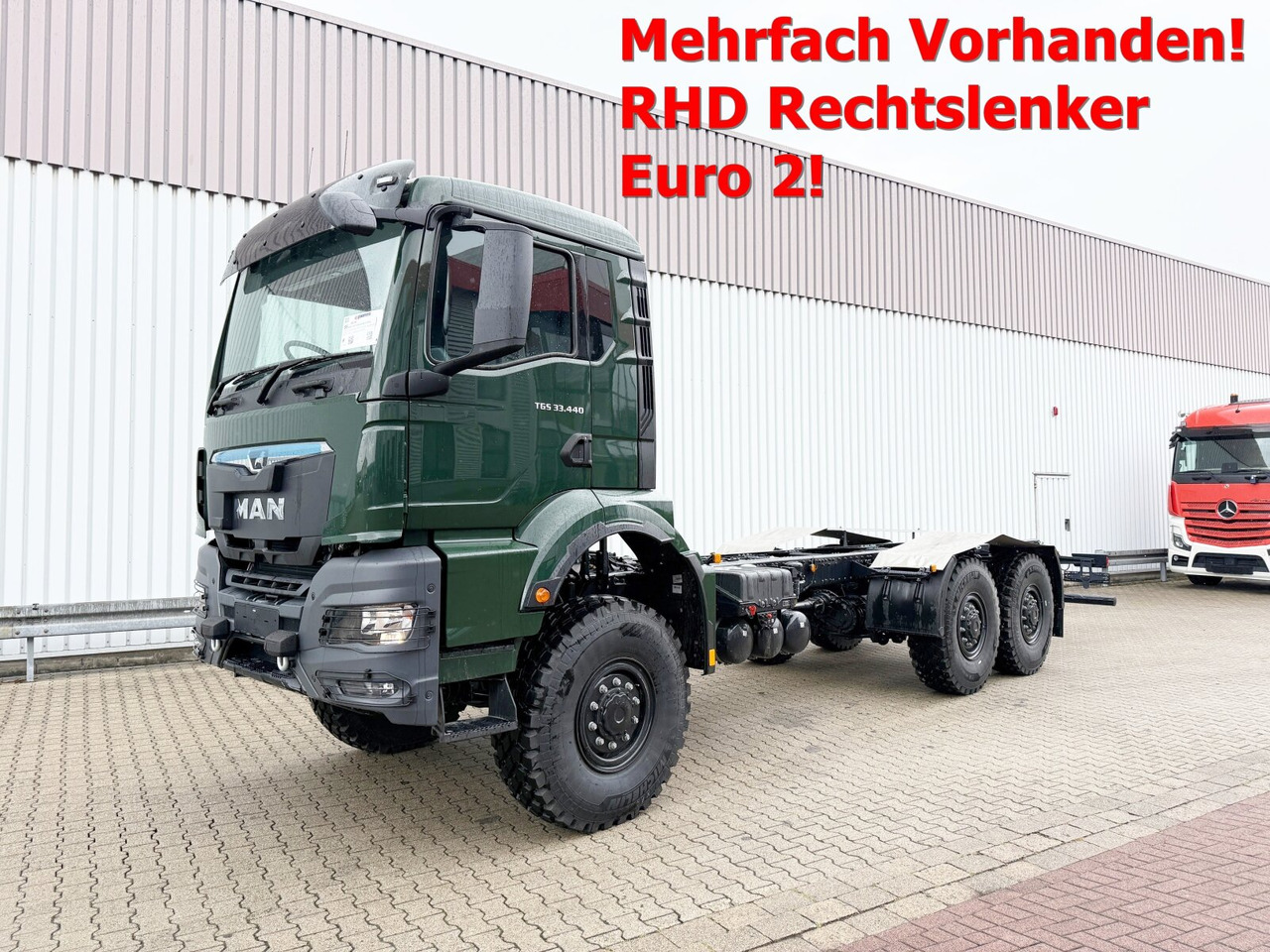 MAN TGS 33.440 6x6 BB CH RHD TGS 33.440 6x6 BB CH RHD, Euro2, Rechtslenker, Einzelbereifung - 캡 새시 트럭 : 사진 1 MAN TGS 33.440 6x6 BB CH RHD TGS 33.440 6x6 BB CH RHD, Euro2, Rechtslenker, Einzelbereifung - 캡 새시 트럭 : 사진 1