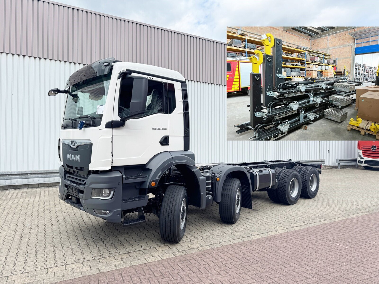 MAN TGS 35.480 8x8 BB CH TGS 35.480 8x8 BB CH, Hohe Bauart, Nebenantrieb - 후크 리프트 트럭 : 사진 1 MAN TGS 35.480 8x8 BB CH TGS 35.480 8x8 BB CH, Hohe Bauart, Nebenantrieb - 후크 리프트 트럭 : 사진 1