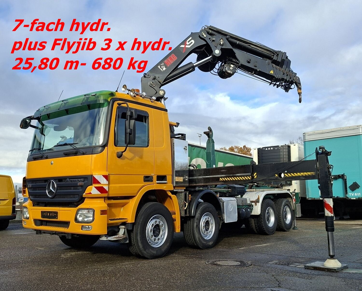 Mercedes-Benz Actros 4146 K 8x4/4 Actros 4146 K 8x4/4, Retarder, Kran Hiab XS 477 E-7 HiPro, Bj. 2010, Flyjib, Seilwinde, Funk - 후크 리프트 트럭, 크레인 트럭 : 사진 1 Mercedes-Benz Actros 4146 K 8x4/4 Actros 4146 K 8x4/4, Retarder, Kran Hiab XS 477 E-7 HiPro, Bj. 2010, Flyjib, Seilwinde, Funk - 후크 리프트 트럭, 크레인 트럭 : 사진 1