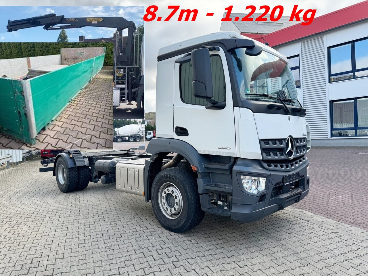 Mercedes-Benz Arocs 1840 L 4x2 Arocs 1840 L 4x2, Kran Palfinger PK12001L, Hochstand - 크레인 트럭 : 사진 1 Mercedes-Benz Arocs 1840 L 4x2 Arocs 1840 L 4x2, Kran Palfinger PK12001L, Hochstand - 크레인 트럭 : 사진 1