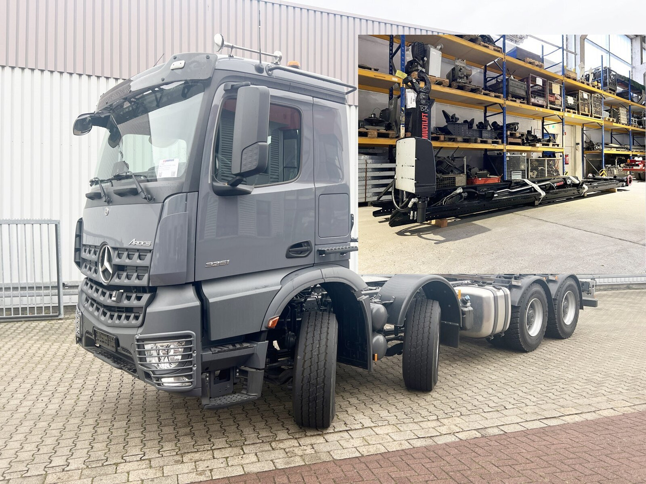 Mercedes-Benz Arocs 3251 L 8x4/4 Arocs 3251 L 8x4/4, Motorabtrieb - 후크 리프트 트럭 : 사진 1 Mercedes-Benz Arocs 3251 L 8x4/4 Arocs 3251 L 8x4/4, Motorabtrieb - 후크 리프트 트럭 : 사진 1