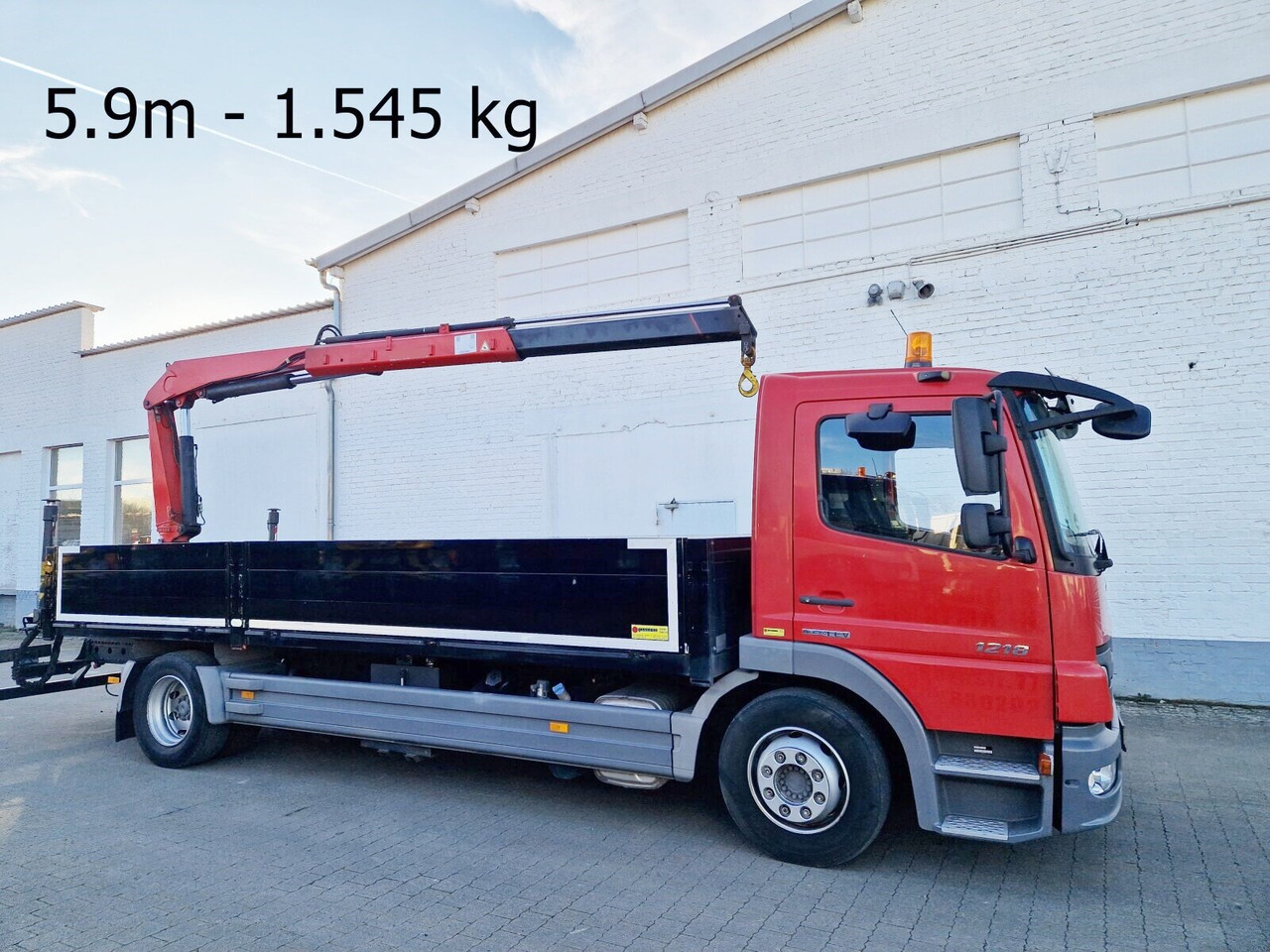 Mercedes-Benz Atego 1218 L 4x2 1218 L 4x2, Fassi Kran F 95A21 5.9m-1.545 kg, - 크레인 트럭 : 사진 1 Mercedes-Benz Atego 1218 L 4x2 1218 L 4x2, Fassi Kran F 95A21 5.9m-1.545 kg, - 크레인 트럭 : 사진 1