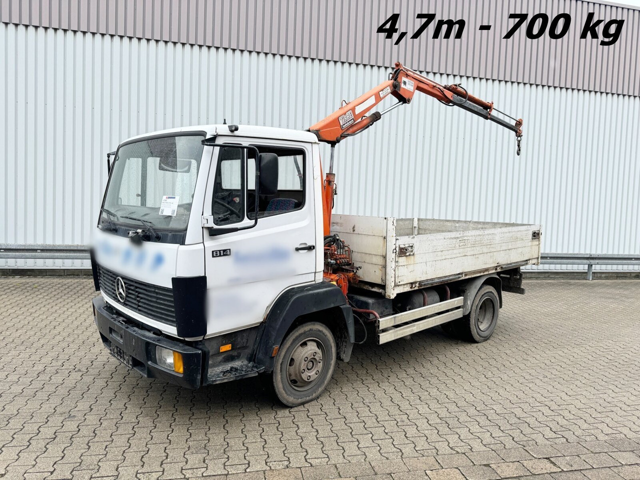 Mercedes-Benz LK 814 4x2 LK 814 4x2, 6-Zylinder, Kran Tirre Euro 35 - 크레인 트럭, 드롭사이드/ 플랫베드 트럭 : 사진 1 Mercedes-Benz LK 814 4x2 LK 814 4x2, 6-Zylinder, Kran Tirre Euro 35 - 크레인 트럭, 드롭사이드/ 플랫베드 트럭 : 사진 1