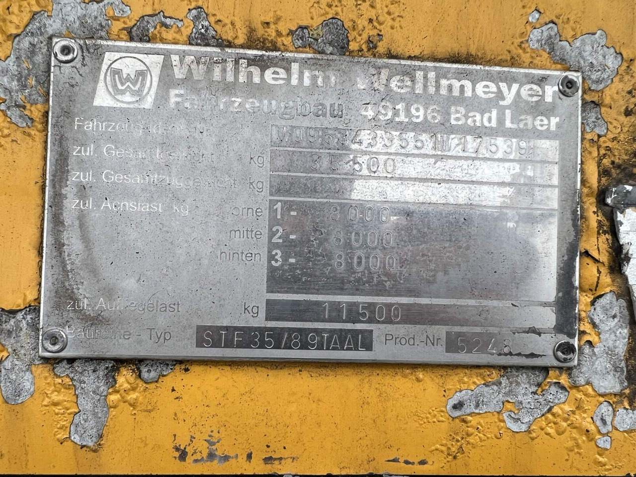 STF 35/89 TA AL Wellmeyer, STF 35/89 TA AL, ca. 25 cbm, ALU, 2xLiftachse - 유조 세미 트레일러 : 사진 3 STF 35/89 TA AL Wellmeyer, STF 35/89 TA AL, ca. 25 cbm, ALU, 2xLiftachse - 유조 세미 트레일러 : 사진 3