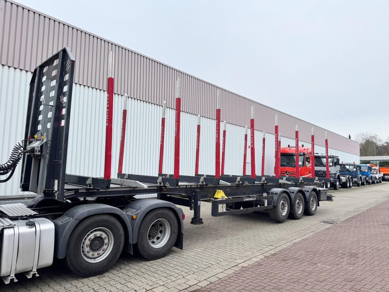 Schwarzmüller 3-Achs Holzauflieger 3-Achs Holzauflieger, Liftachse, MEHRFACH VORHANDEN! - 목재 세미 트레일러 : 사진 4 Schwarzmüller 3-Achs Holzauflieger 3-Achs Holzauflieger, Liftachse, MEHRFACH VORHANDEN! - 목재 세미 트레일러 : 사진 4
