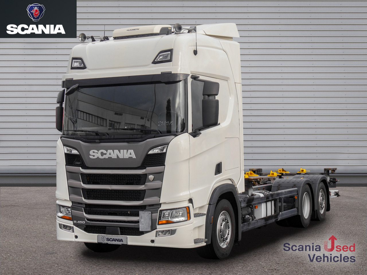 SCANIA R 450 B6x2NB - Schaltgetriebe / LBW - - 컨테이너 운반 장치/ 스와프 보디 트럭 : 사진 1 SCANIA R 450 B6x2NB - Schaltgetriebe / LBW - - 컨테이너 운반 장치/ 스와프 보디 트럭 : 사진 1