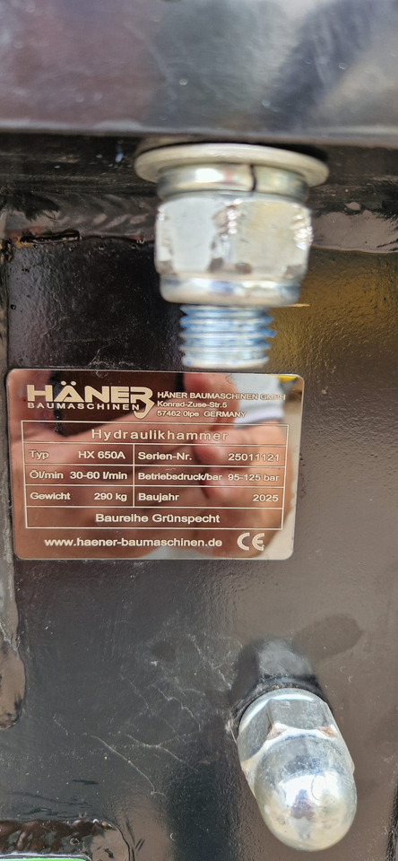 Häner HX650A - 유압 해머 굴착기 용 : 사진 3 Häner HX650A - 유압 해머 굴착기 용 : 사진 3