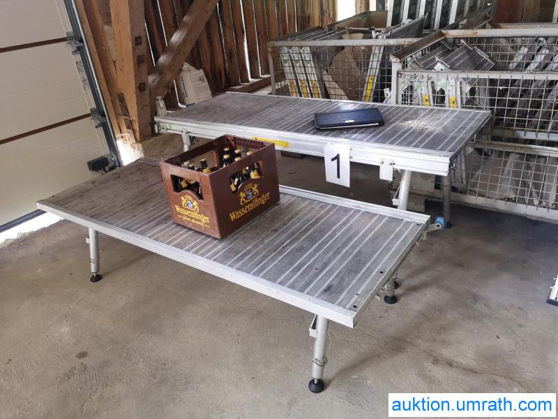 Posten Konvolut Zarges Plattform Laufsteg Bühne Überstieg Gehsteig Sockel Treppen Aluminium hochwertig - 작업장 장비 : 사진 2 Posten Konvolut Zarges Plattform Laufsteg Bühne Überstieg Gehsteig Sockel Treppen Aluminium hochwertig - 작업장 장비 : 사진 2